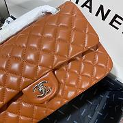 Chanel Medium Flap Bag Lambskin Caramel Silver 25cm - 2