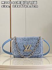 Louis Vuitton LV Twist MM Blue Silver 23 x 17 x 9.5 cm - 1