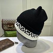 Burberry Logo Intarsia Cashmere Beanie Black - 1