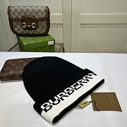 Burberry Logo Intarsia Cashmere Beanie Black - 2