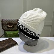 Burberry Logo Intarsia Cashmere Beanie White - 1