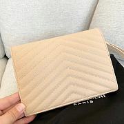 YSL Tan Matelasse Envelope Wristlet Clutch 21x16x3cm - 4