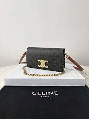 Celine Triomphe Canvas Chain Shoulder Bag 20.5×14×4cm - 4