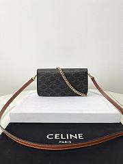 Celine Triomphe Canvas Chain Shoulder Bag 20.5×14×4cm - 2
