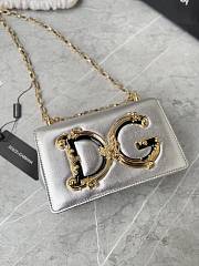 Dolce & Gabbana DG Girls Crossbody Silver Bag 21x4x15cm - 3