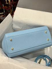 Dolce & Gabbana Medium Handbag In Dauphine Leather Blue 25x20x12cm - 5