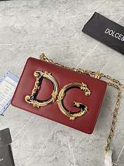 Dolce & Gabbana DG Girls Crossbody Red Bag 21x4x15cm - 4