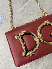 Dolce & Gabbana DG Girls Crossbody Red Bag 21x4x15cm - 3