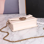 Dolce & Gabbana Devotion Bag In Smooth Calfskin In White 23cm - 6