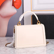 Dolce & Gabbana Devotion Bag In Smooth Calfskin In White 23cm - 4