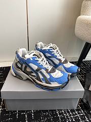 Balenciaga Runner Sneaker Blue, White and Grey Nylon - 1