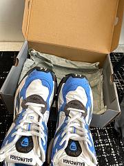 Balenciaga Runner Sneaker Blue, White and Grey Nylon - 4