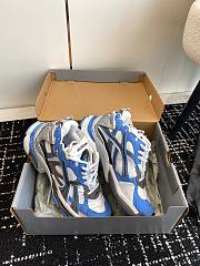 Balenciaga Runner Sneaker Blue, White and Grey Nylon - 2