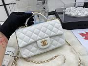 Chanel Small Top Handle Lambskin White Gold HW 20x12x6cm - 1