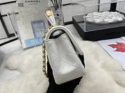 Chanel Small Top Handle Lambskin White Gold HW 20x12x6cm - 6