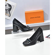 Louis Vuitton LV Black Shake Pump Heels Patent 8.5cm - 2