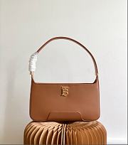 Burberry Leather TB Shoulder Bag Brown 28x5x14cm - 1