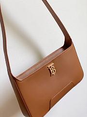 Burberry Leather TB Shoulder Bag Brown 28x5x14cm - 5