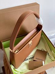 Burberry Leather TB Shoulder Bag Brown 28x5x14cm - 3