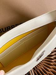 Burberry Leather TB Shoulder Bag White 28x5x14cm - 6