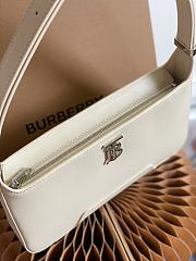 Burberry Leather TB Shoulder Bag White 28x5x14cm - 3