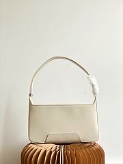 Burberry Leather TB Shoulder Bag White 28x5x14cm - 4