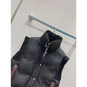 Louis Vuitton LV Monogram Accent Sleeveless Jacket Black and Brown - 4