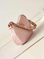 Chanel 23K Hobo Bag Lambskin Gold Metal Pink 23.5x13.5x5.3cm - 4