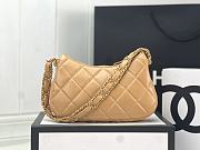 Chanel 23K Hobo Bag Lambskin Gold Metal Caramel 23.5x13.5x5.3cm - 5