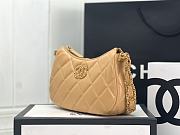 Chanel 23K Hobo Bag Lambskin Gold Metal Caramel 23.5x13.5x5.3cm - 4