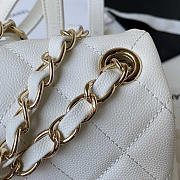 Chanel Small Backpack Caviar White Gold 21.5cm - 4