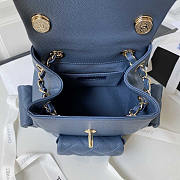 Chanel Small Backpack Caviar Blue 21.5cm - 2