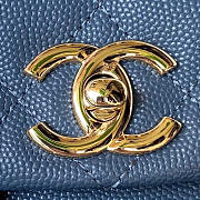 Chanel Small Backpack Caviar Blue 21.5cm - 6