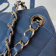 Chanel Small Backpack Caviar Blue 21.5cm - 5