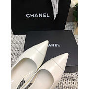 Chanel Slingbacks Patent Calfskin White 6.5cm - 6