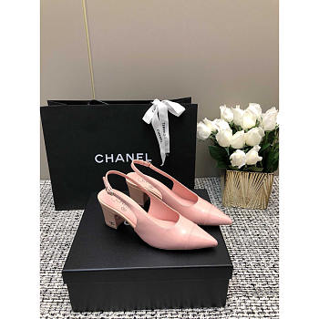 Chanel Slingbacks Patent Calfskin Pink 6.5cm