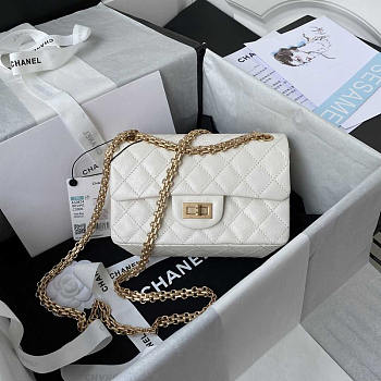 Chanel Flap Bag 2.55 Reissue White 20cm