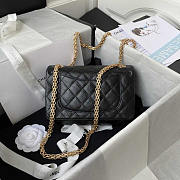 Chanel Elephant Pattern Black Flap Bag Gold Hardware Size 20 x 15.5 x 6 cm - 5