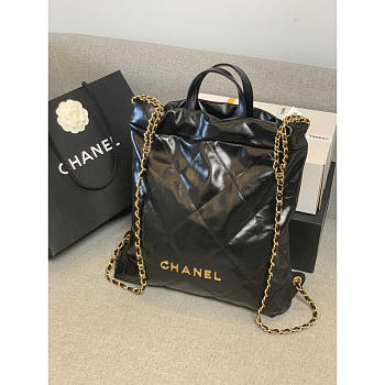 Chanel Large Backpack 22 Black 51x40x9cm