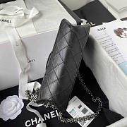 Chanel Reissue 2.55 Flap Bag Calfskin Black Silver 20cm - 6