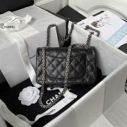 Chanel Reissue 2.55 Flap Bag Calfskin Black Silver 20cm - 5