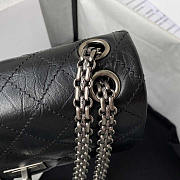 Chanel Reissue 2.55 Flap Bag Calfskin Black Silver 20cm - 3