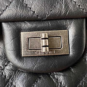 Chanel Reissue 2.55 Flap Bag Calfskin Black Silver 20cm - 2