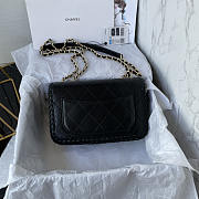 Chanel Flap Bag Lambskin Black 21x13x8cm - 5