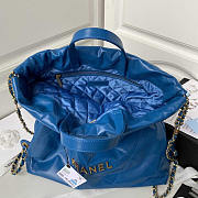 Chanel Large Back Pack Calfskin Chanel 22 Blue 51x40x9cm - 5