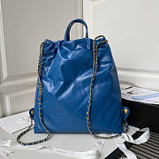 Chanel Large Back Pack Calfskin Chanel 22 Blue 51x40x9cm - 4