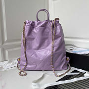 Chanel Large Back Pack Calfskin Chanel 22 Purple 51x40x9cm - 6