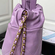 Chanel Large Back Pack Calfskin Chanel 22 Purple 51x40x9cm - 5