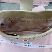 Miu Miu Light Beige Quilted Leather Shoulder Bag 29x15x4cm - 3