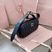 Miu Miu Black Matelassé Nappa Leather Shoulder Bag 24x11.5x7cm - 5